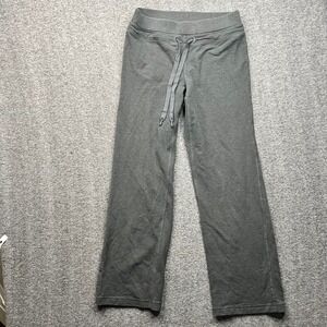 Kirkland Sweatpants Women Small Short Gray Wide Leg Drawstring Lounge Pants